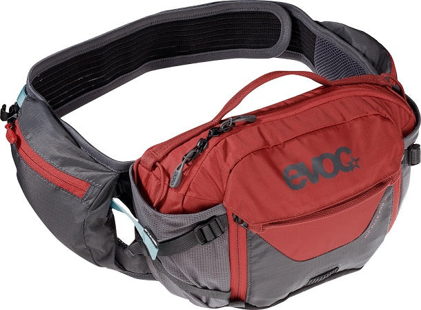 EVOC HIP PACK PRO 3L + 1.5L BLADDER GREY-CHILI RED