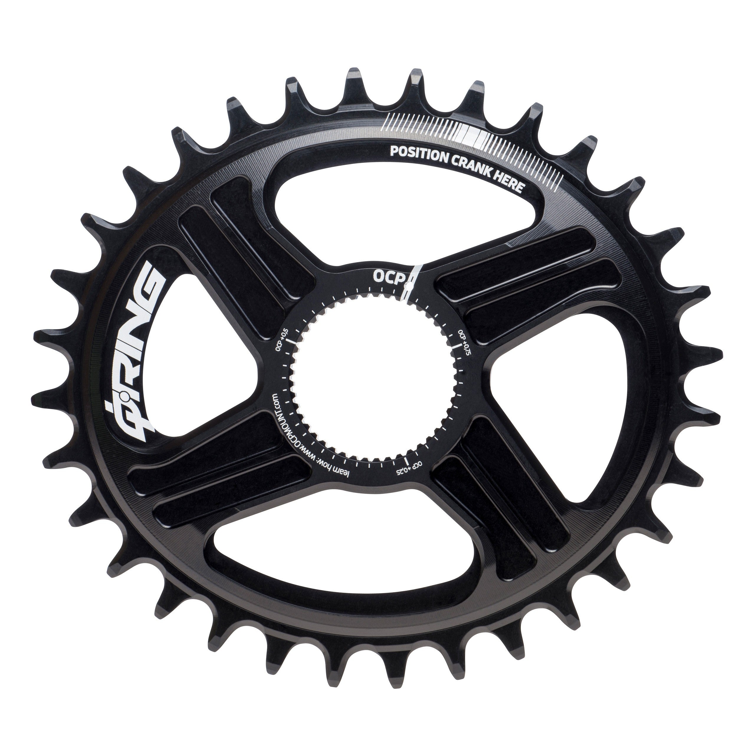 Q RING SH1X12 OVAL MTB 36T DM